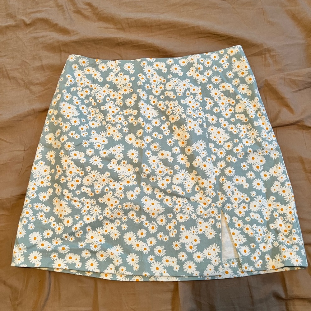 Wild Fable Blue and White A-Line Mini Skirt